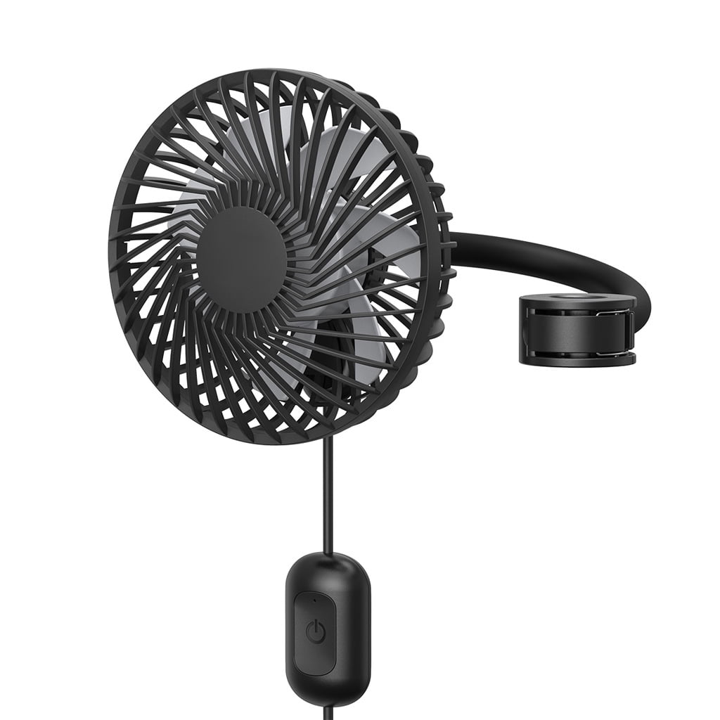 Qisuw Universal 5V Car Fan 360 Degree 