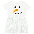 thumbnail image 3 of Inktastic Snowman Face Girls Toddler Dress, 3 of 5