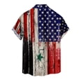 thumbnail image 4 of New American Independence Day Short Sleeve Shirt Printed Men's Casual Beach Top SummerL, 4 of 5