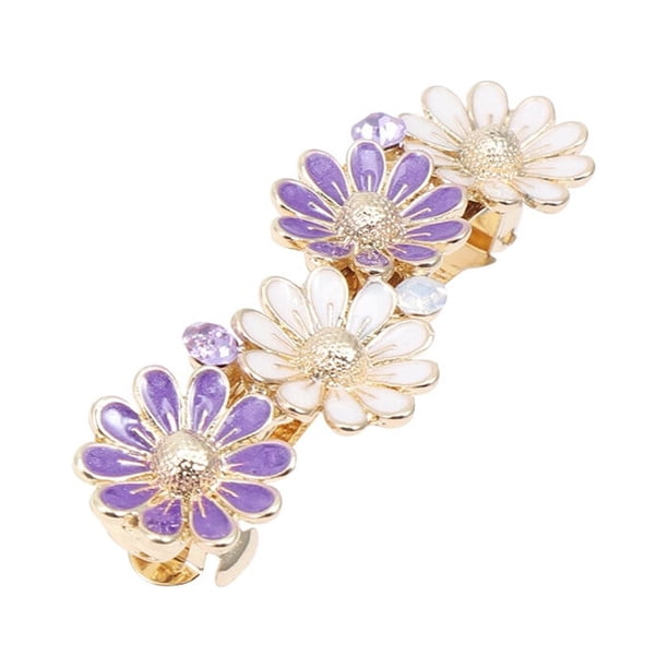 WEUVEB Clip Adornó Para Duradero Y Ligero Con Detalle Floral En Color Morado