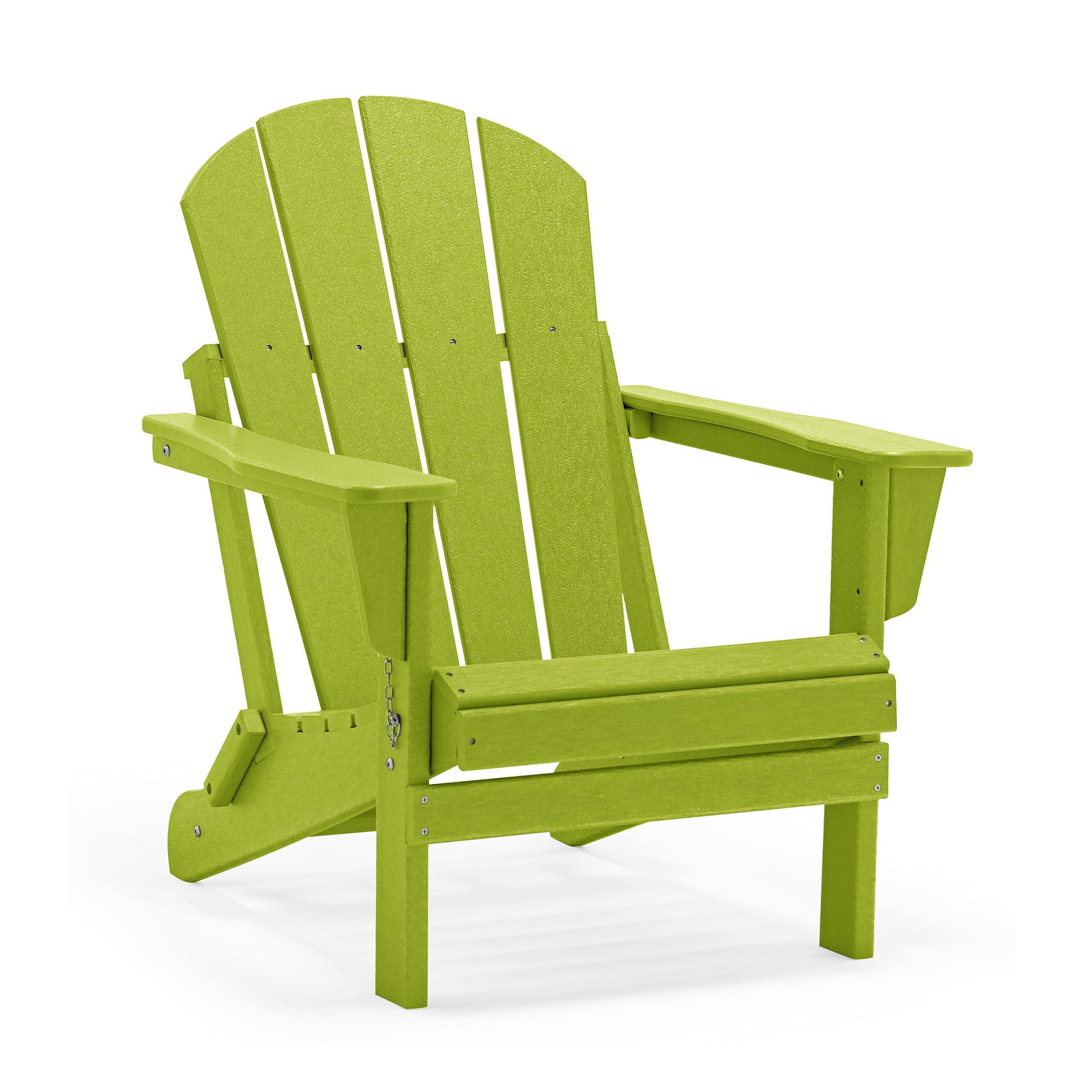 Folding Adirondack Lawn Chairs Set of 4 for Outdoor Patio Garden, Lime