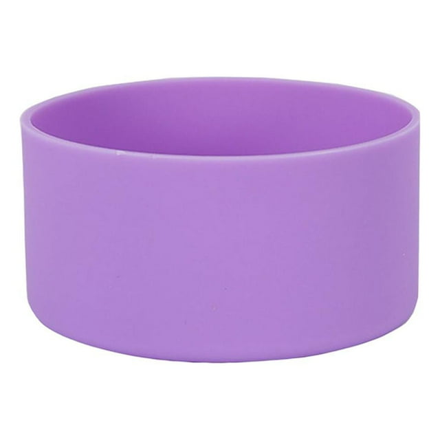 Funda de silicona para botella, cuenco portátil para mascotas, fácil de poner y quitar. Púrpura