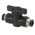 thumbnail image 1 of Válvula de bola neumática Uxcell 1/4", accesorios de conexión rápida, accesorios de tubo para control de flujo de aire, 1 pieza, 1 of 6