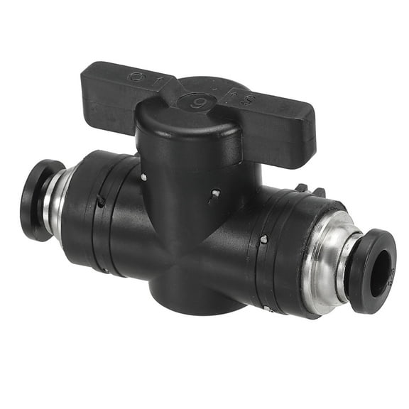 Uxcell 1/4" Pneumatic Ball Valve, Push to Connect Fittings Quick Connect Tube Fittings Air Flow Control, 1 Pcs