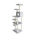 thumbnail image 2 of GleePet 74" Cat Tree GP78740822 Silver Gray 7 Levels, 2 of 11