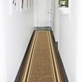thumbnail image 3 of Ottomanson Ottohome Collection Non-Slip Rubberback Bordered Design Indoor Area Runner Rug, Brown, 3 of 7