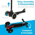 thumbnail image 5 of WYDK Kids Mini Kick Scooter Toy w/ Light-Up Wheels, Height Adjustable T-Bar, Foot Break - Black, 5 of 12