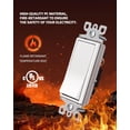 thumbnail image 4 of EcoNesxp UL Listed Individual Light Switches 120/277VAC 10 Pack, 4 of 5
