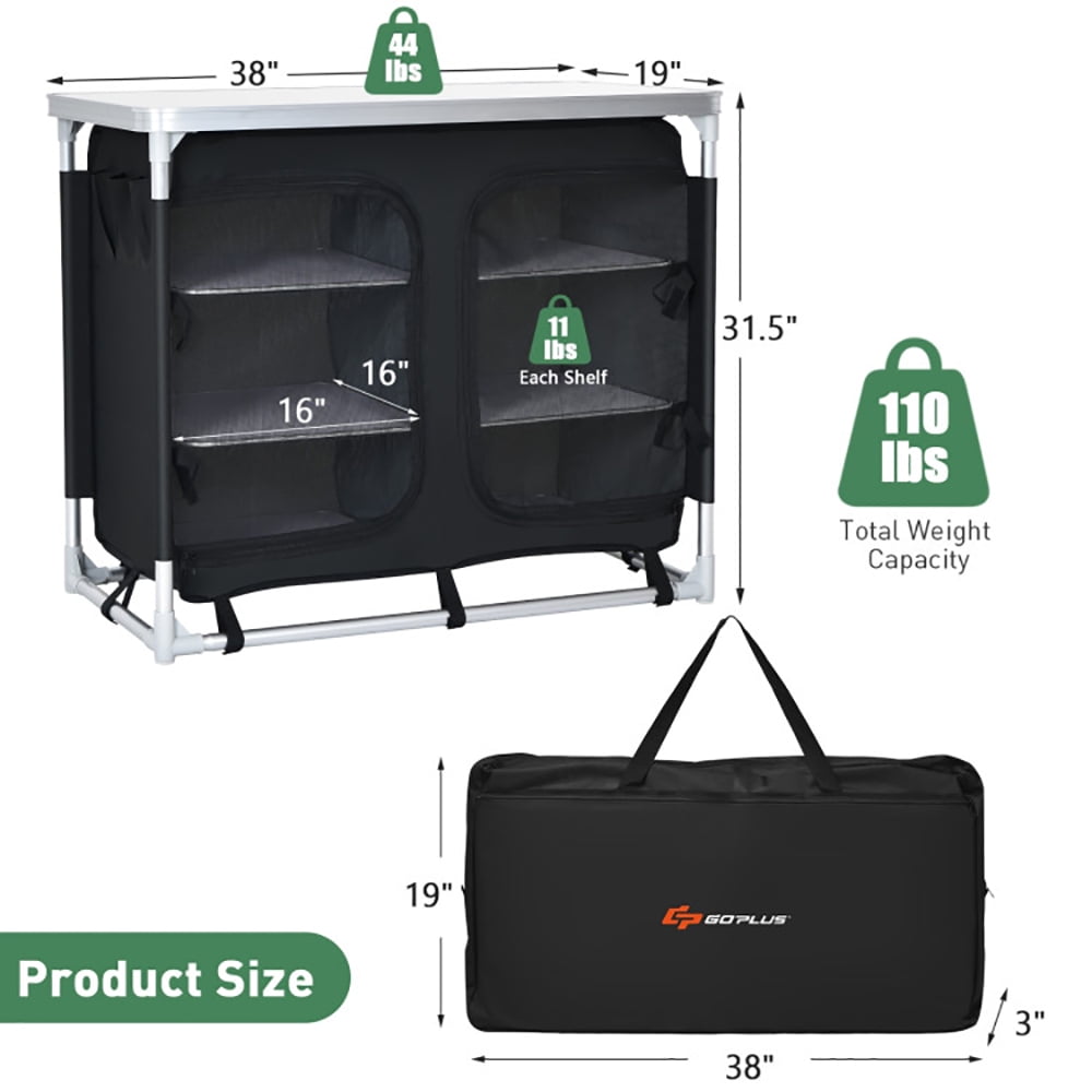 Aimee Lii Outdoor Camping Cooking Table with Storage Organizer, Outdoor Picnic Camping Equipment Aimee Lii Outdoor Camping Cooking Table with Storage Organizer, Outdoor Picnic Camping Equipment