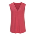 thumbnail image 5 of Patlollav Womens Tank Top Under $10, V-Neck Tank Top for Women's Sleeveless Solid Color Basics Casual Tops Pullover T-Shirt, 5 of 6