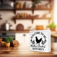 thumbnail image 6 of Zomyto 5"x5" Funny Kitchen Wood Block Signs,Welcome To My Mother Kitchen Wooden Box Sign, 6 of 7