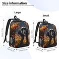 thumbnail image 4 of Daiia Romantic Flower Astronaut Couple Vintage Canvas Backpack for Men and Women ,Hiking Backpack,Travel Laptop Bag for School,Large Capacity Backpack-Medium, 4 of 8