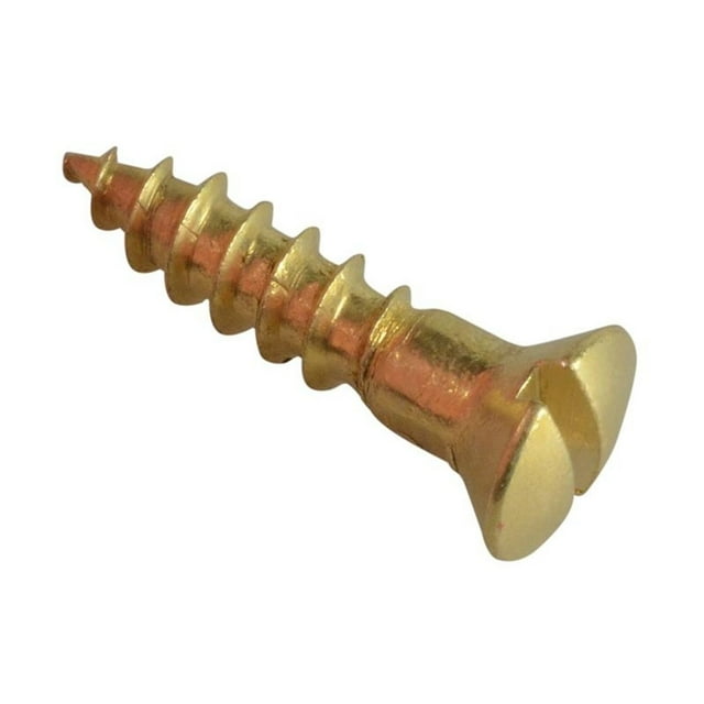 Forgefix Wood Screws, Slotted, Rah, Brass, Forgepack
