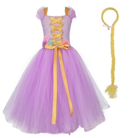 

NECHOLOGY Toddler Kids Girls Cartoon Role Play Fancy Mesh Tulle Princess Dress Christmas Dresses for Toddler Girl Dress Purple 4T