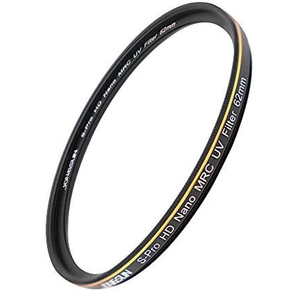 JONGSUN 62mm UV Filter, S-Pro HD Nano MRC16 Camera Ultraviolet Protection Filter, 16 Layers Multicoated, Schott B270,