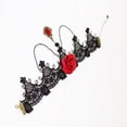 thumbnail image 4 of Joyería de Collar Correa Cuello del Partido Flor Grandes Gótico Cordón Clavícula Corto Yinane, 4 of 8