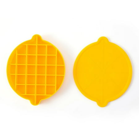 

CINEEN 30-Cell Lemon Silicone Ice Tray Reusable DIY ice Cube Mold for Freeze Candy Chocolate Jelly Puddin Maker(Yellow)
