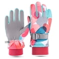 thumbnail image 1 of Guantes de esquí cálidos para niños de invierno, guantes de empalme estampados, 1 of 5