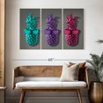 thumbnail image 3 of Elephant Stock Three Trendy Pineapples Wall Art - Horizontal Multi Panel Canvas - Living Room Wall Decor - Humor Multi Panel - Turquoise And Gray Decor - 50" x 32", 3 of 8