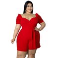 thumbnail image 3 of Mono de mujer Wmstar de talla grande, verano 2022, trajes de una pieza, mangas cortas, monos elásticos para vacaciones, venta al por mayor, envío directo, 3 of 5
