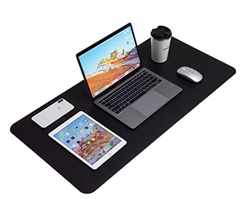 Ecoffice Waterproof Desk Pad Faux Leather Large 35x17 Double Sided Purple & Pink 