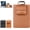 Brown, variant on New Premium Wireless Charging Laptop Bag & Laptop Box, 15.6 Inch Water-Resistant PU Leather Mobile Workstation Sleeve for Business Travel, Dual/Triple Charger