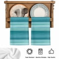 thumbnail image 5 of Teal Turquoise Aqua Ombre Kitchen Towels Set of 4, Contemporary Abstract Lines Absorbent Dish Towels for Kitchen, Microfiber Hand Towel, Quick Drying Tea Towel for Cleaning Decorative Dishcloths, 5 of 7
