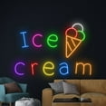 thumbnail image 2 of Handmadetneonsign Ice Cream Neon Sign, Melting Ice Cream Neon Light, Ice Cream Cone LED Light, 2 of 5