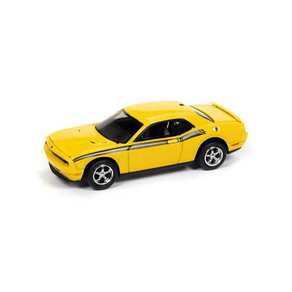 2010 Dodge Challenger, Detonator Yellow - Johnny Lightning JLSP147/24A - 1/64 scale Diecast Model Toy Car