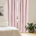 thumbnail image 2 of Ambesonne Birds Window Curtains, Design with Dots and Animals, Each 28" W x 95" L, Vermillion and White, 2 of 4
