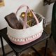 thumbnail image 1 of Uuiauoio Diaper Caddy Organizer Cotton Rope Basket Boho Nursery Decor Cute Woven Tassel Portable Diaper Organizer for Changing Table Baby Shower Gifts for Newborn Essentials, 1 of 6