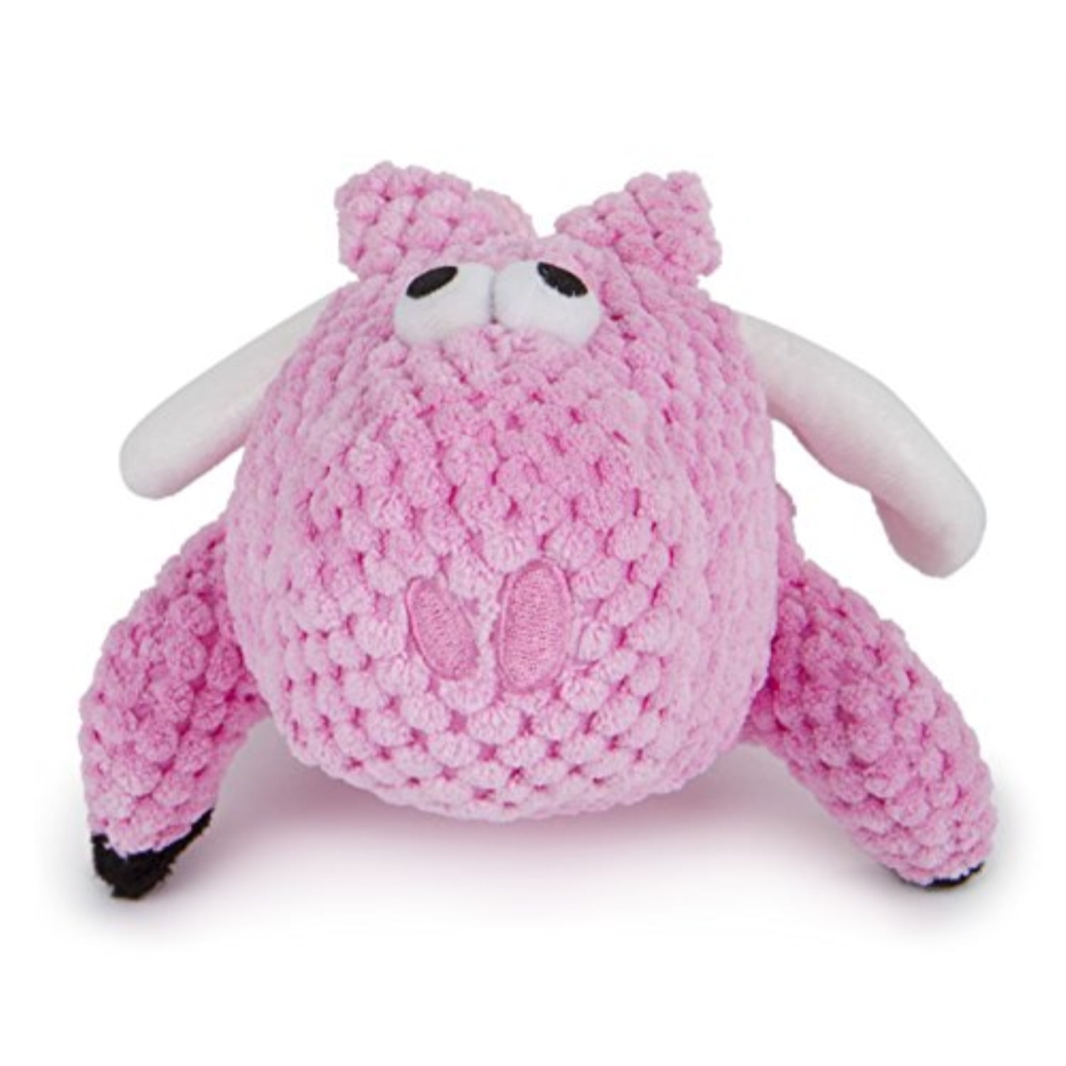 goDog Checkers Flying Pig with Chew Guard Technology Tough Plush Dog