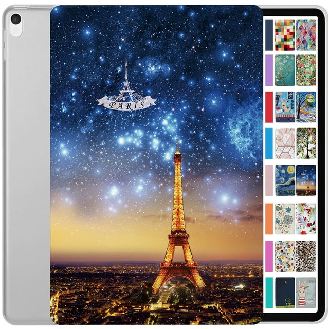iPad Pro 12.9 2e Gén. 2017 Étui Rigide Imprimé A1670 MQDC2LL/A MQDD2LL/A MQDA2LL/A A1671 MP6H2LL/A MP6J2LL/A MP6G2LL/A MPL02LL/A MPL12LL/A MPKY2LL/A A1821 MQEF2LL/A MQEK2LL/A - Paris de Nuit
