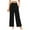 Black, variant on MIXUE Linen Pants Women Summer Solid Color Wide Leg Lace Up Loose Casual Trousers Daily-Wear,Gray,XS