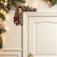 thumbnail image 5 of Velmasee Door Corner Decor, Christmas Woodland Animal Tree Hollow Door Toppers for Door Frame, Wooden Festive Design No-Drill Mount, Holiday Ornament for Xmas Home Door Frame Wall Party Decor, 5 of 7