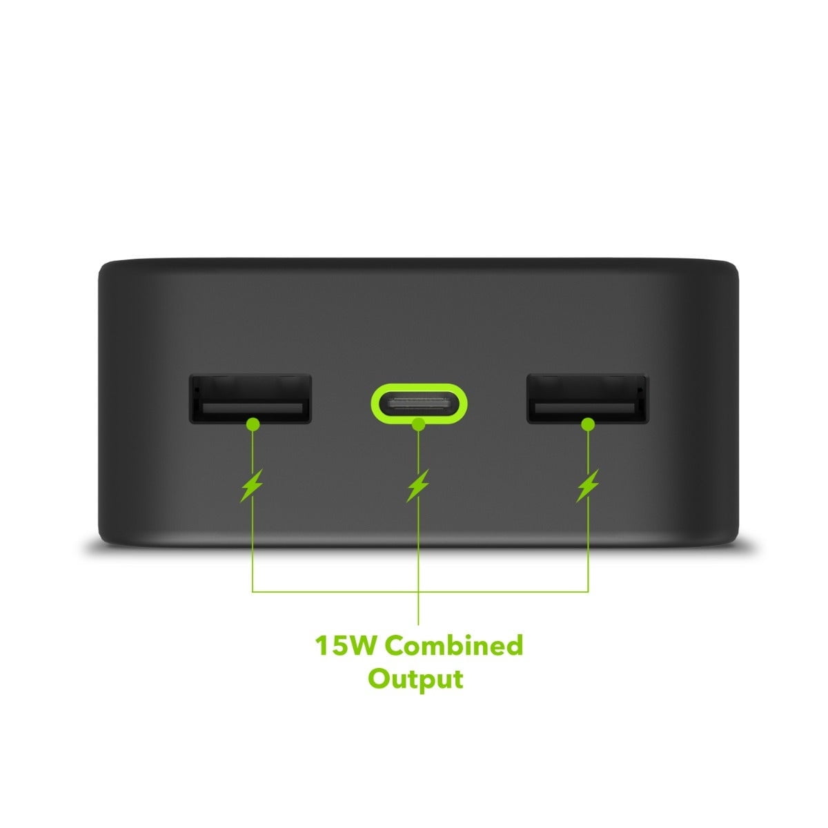 mophie Powerstation XL Power Bank 2023 - 20 000 mAh Large Internal Battery (2) USB-A Ports and (1) 20W USB-C PD Fast Charging Input/Output Port Travel-Friendly