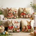 thumbnail image 4 of ERK 1Pcs Reversible Printed Decorative Covers Of 4 With Double Patterns For Sofa Couch Bed Living Room Home, 4 of 5