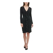 Tommy Hilfiger Womens Semi Formal Knee Sheath Dress Black 2