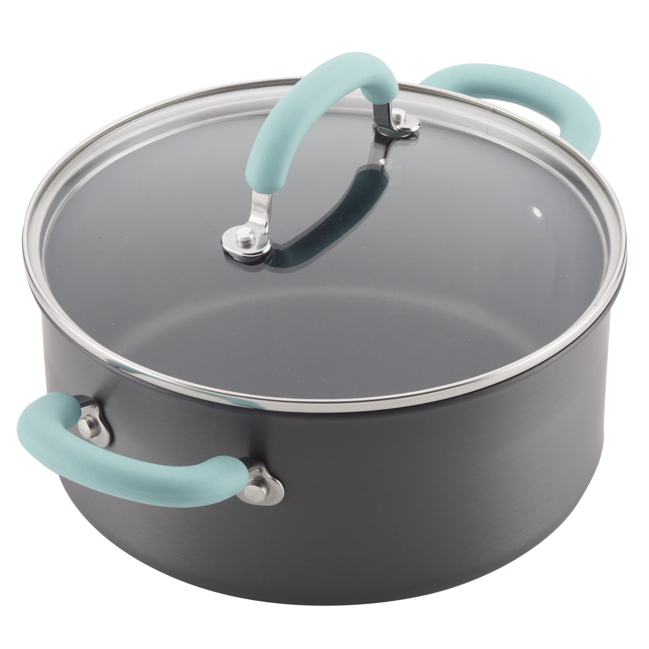 Rachael Ray Create Delicious 10 Piece Nonstick Aluminum Pot and Pan Set, Silicone with Stainless Steel