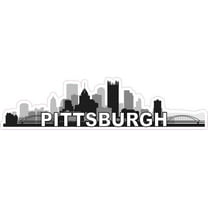10inx2.5in Pittsburgh Skyline Sticker Vinyl Travel Vehicle Bumper Stickers