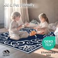thumbnail image 4 of ODIKA 8'x10' Machine Washable Non-Slip Area Rug, Delicate Arachnid with Flowing Curves High Traffic Rug, Blue, 541663, 4 of 7