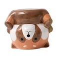 thumbnail image 3 of Maceta de cerámica para plantas, contenedor de animales, soporte para plantas, florero para alféizar de ventana, oficina, granja, plantas de interior Mapache97x87x81cm, 3 of 8