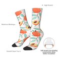 thumbnail image 4 of Xecao Peach Pattern Sport Socks for Women and Men Crew Socks Sporty Calf Socks Casual Socks, 4 of 6