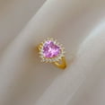 thumbnail image 1 of Bague de Mariage Love Pink avec Ouverture Réglable et Design Simple Fait Main, 1 of 6