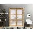 thumbnail image 5 of Solid French Double Doors 36 x 84 inches | Lucia 2552 Oak | Wood Solid Panel Frame Trims | Closet Bedroom Sturdy Doors, 5 of 7
