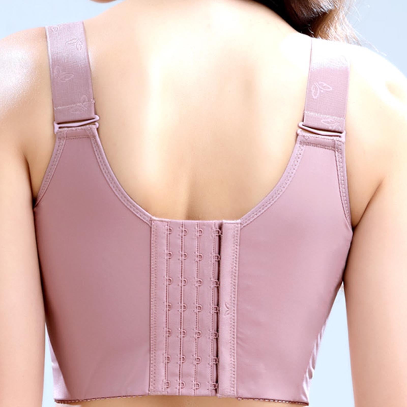 Mrat Clearance Front Closure Wireless Bras for Women Clearance Women's No  Wire Lactation Vest Bra Back Adjustment Yoga Running Bra Comfortable Bra 6  Pink 4XL 