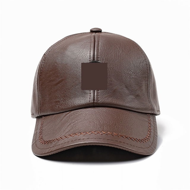 Winter Leather Baseball Cap Snap Back Hat For Men Casual Baseball Cap Winter Dad Hat ,Premium Material