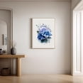 thumbnail image 6 of Blue Floral Hydrangea Plant Canvas Painting Print Wall Art for Living Room Bedroom Decoration Frameless, 6 of 7