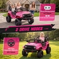 thumbnail image 3 of WOWEHICLE 24V Ride on Toys, 4×200W Motor, Kids Power Car Wheels with Remote, 2 Seater Ride on Car for Boys Girls, Electric Car for Kids with Music, LED Lights, 3-8 Years Old, Pink, 3 of 8