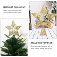 thumbnail image 5 of Gymnture Golden Glitter Star Tree Topper for Vintage Christmas Decor, 5 of 11
